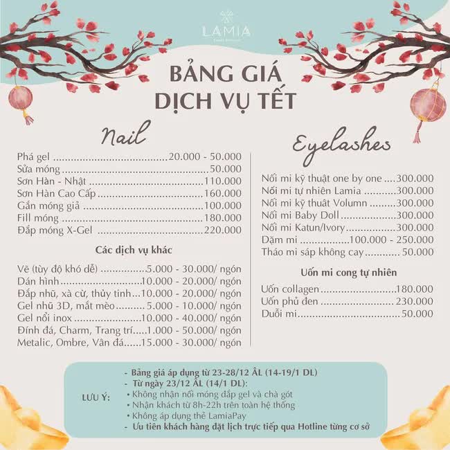 Update lịch làm móng Tết của các tiệm nail Hà Nội: nơi nhận khách đến 30 Âm lịch, phụ thu từ 30 - 50k/bộ - Ảnh 10.
