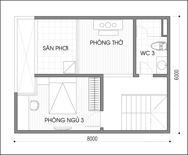 Thiết kế và bố trí nội thất cho nhà ống 48m2 đủ sáng và thoáng - Ảnh 3.