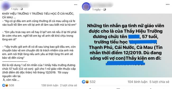 Xôn xao tin nhắn Hiệu trưởng U60 ở Cà Mau gạ gẫm đồng nghiệp, nạn nhân và lãnh đạo phòng GD&ĐT phản hồi gì? - Ảnh 1.