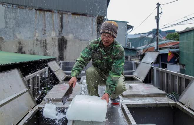 Hà Nội: Người lao động tay trần bắt cá, khiêng đá giữa cái lạnh cắt da, cắt thịt - Ảnh 9.