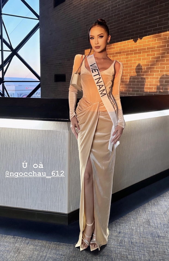 Ngọc Châu khoe visual phát sáng chặt chém dàn đối thủ Miss Universe, để lộ 1 chi tiết khiến fan lo lắng - Ảnh 4.