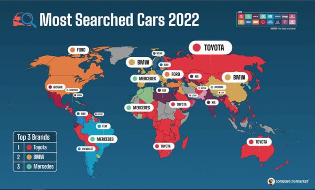 Toyota là hãng xe được săn lùng nhiều nhất trên mạng trong năm 2022, nhiều hơn cả BMW và Mercedes - Ảnh 2.