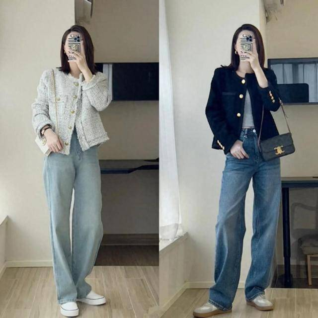 Áo vải tweed và quần jeans ống rộng: Cặp đôi cứ diện lên là sang chảnh như tiểu thư nhà giàu - Ảnh 5.