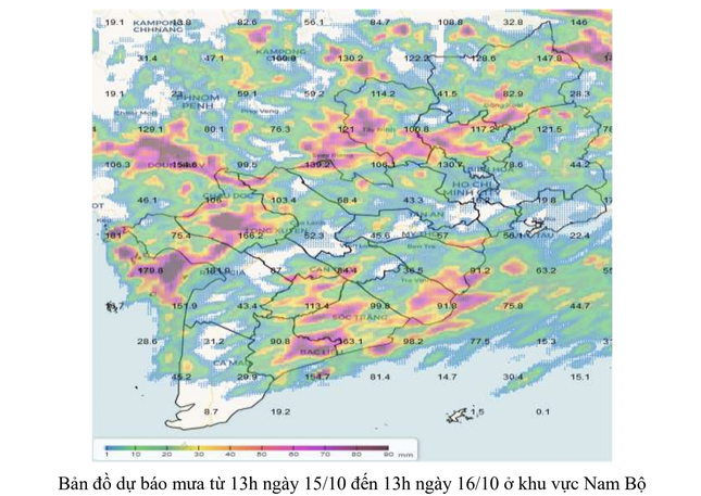 TPHCM v&agrave; Nam bộ đ&oacute;n mưa rất to, triều cường đạt đỉnh trong 2 ng&agrave;y tới - Ảnh 4.