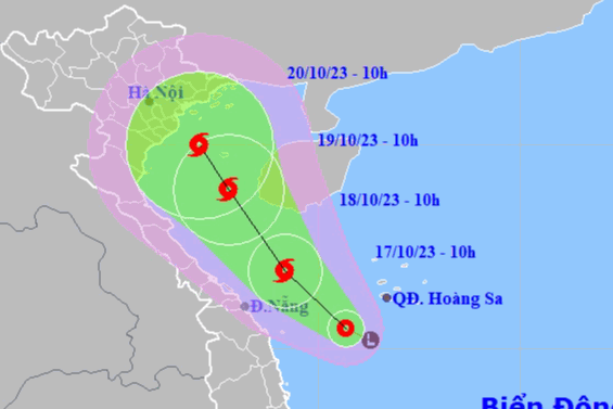 &Aacute;p thấp nhiệt đới mạnh l&ecirc;n th&agrave;nh b&atilde;o tr&ecirc;n v&ugrave;ng biển Quảng Trị đến Đ&agrave; Nẵng - Ảnh 1.