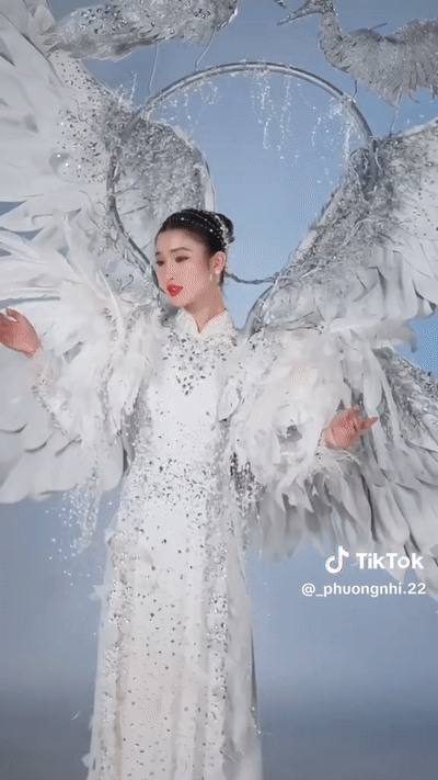 Chính thức hé lộ trang phục dân tộc nặng 10kg của Á hậu Phương Nhi ở Miss International - Ảnh 5.