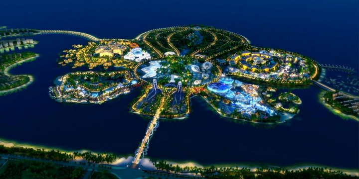Choáng ngợp hòn đảo nhân tạo lớn nhất thế giới của Evergrand trước khi vỡ nợ