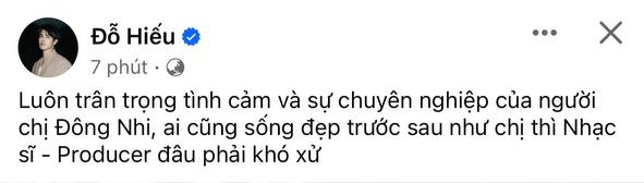 NS Đỗ Hiếu bất ngờ khen Đông Nhi sống đẹp hậu yêu cầu Noo Phước Thịnh dừng diễn loạt hit - Ảnh 1.