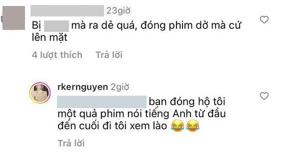 Bị phản ứng về diễn xuất, Rocker Nguyễn đ&aacute;p trả: Bạn đ&oacute;ng hộ t&ocirc;i phim n&oacute;i tiếng Anh từ đầu đến cuối xem - Ảnh 2.