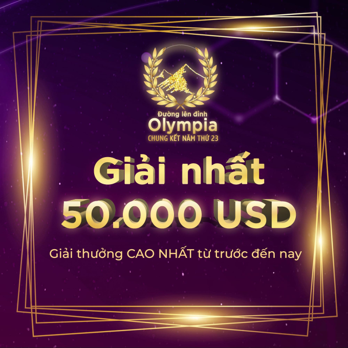 Nhà vô địch Chung kết năm Đường Lên Đỉnh Olympia 2023 sẽ nhận được gần