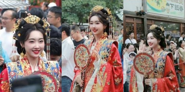 Ngắm dàn mỹ nhân Hoa ngữ tại lễ hội cổ trang Quốc Phong Đại Điển 2023 - Ảnh 6.