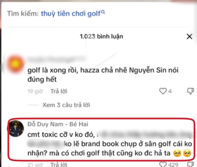 Hoa hậu Thuỳ Tiên bị netizen kém duyên bình luận khiếm nhã vì hình ảnh xuất hiện trên sân golf, trợ lý lên tiếng - Ảnh 4.