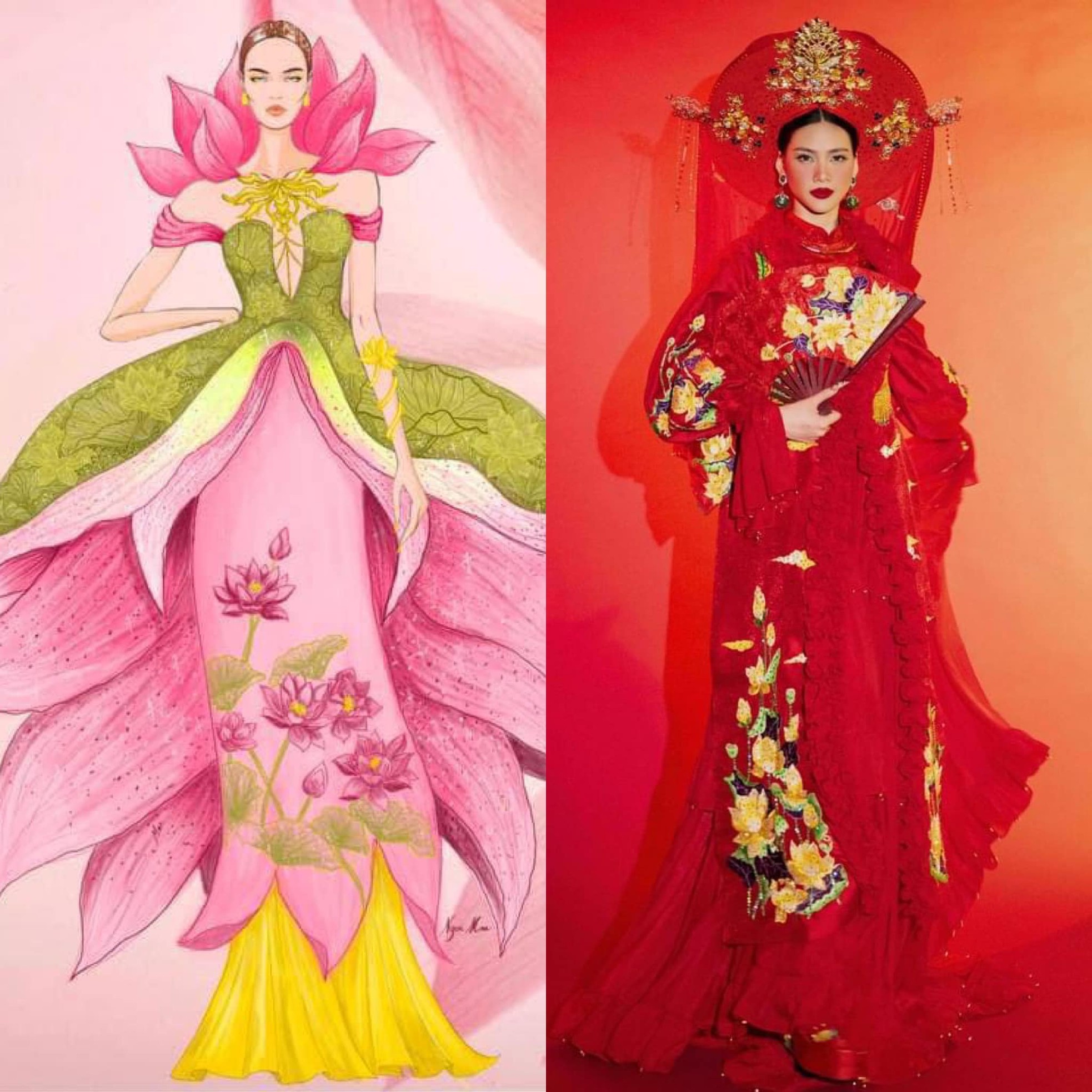 Trang phục dân tộc của Bùi Quỳnh Hoa ở Hoa hậu Hoàn vũ gây tranh cãi - Ảnh 1.