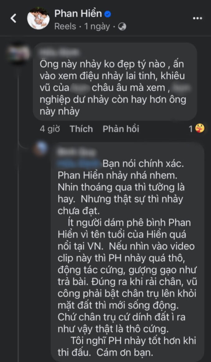 Bị chê bai khả năng nhảy thô cứng gượng gạo như trả bài, Phan Hiển nói gì? - Ảnh 2.