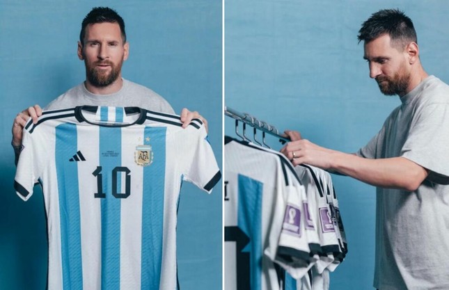 Áo Messi mặc ở World Cup 2022 có giá gần 200 tỷ, suýt lập kỷ lục thế giới - Ảnh 1.