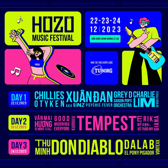 3 ngày HOZO Super Fest 2023 mở cửa miễn phí: TEMPEST, Binz, Don Diablo,... và dàn sao khủng đã sẵn sàng! - Ảnh 2.