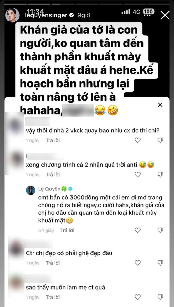 Lệ Quy&ecirc;n đăng loạt story &aacute;m chỉ ai đ&oacute; mua b&agrave;i hạ bệ m&igrave;nh nhưng lại viết sai ch&iacute;nh tả? - Ảnh 2.