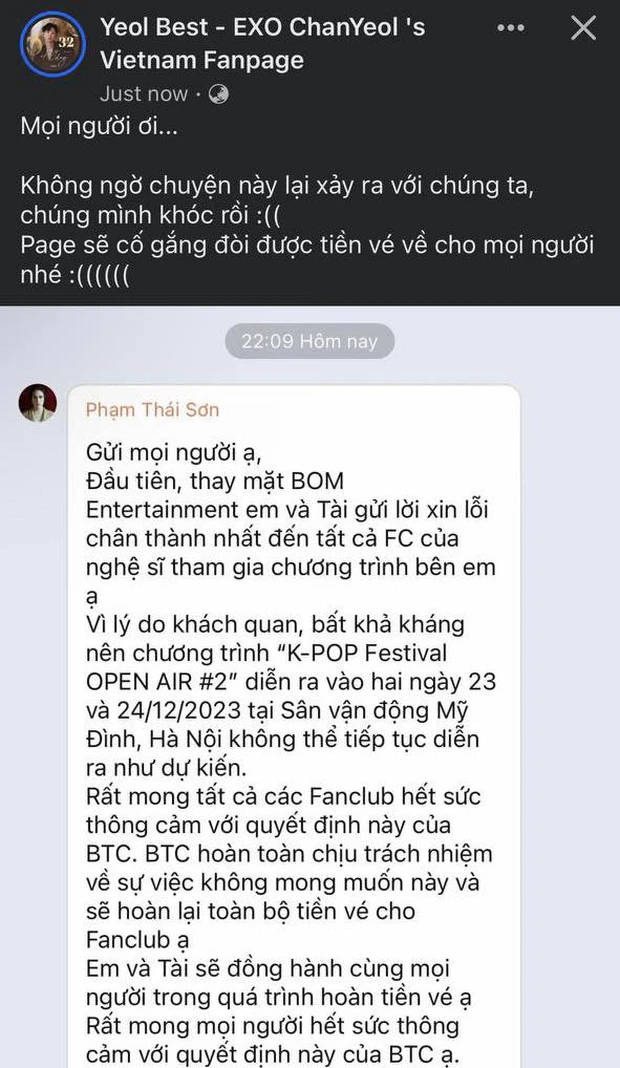 10/16 nghệ sĩ báo hủy show Kpop Giáng sinh tại Mỹ Đình: Sân khấu vẫn đang dựng, BTC bặt vô âm tín - Ảnh 9.