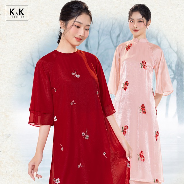 9 mẫu áo dài đỏ diện Tết: Thanh lịch, nền nã giúp chị em hóa nàng thơ, giá chỉ từ 685.000 VNĐ - Ảnh 18.