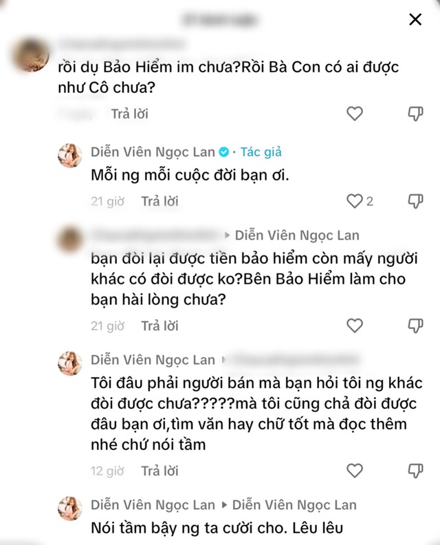Bị netizen c&ocirc;ng khai chất vấn về l&ugrave;m x&ugrave;m bảo hiểm, diễn vi&ecirc;n Ngọc Lan phản ứng sao? - Ảnh 3.