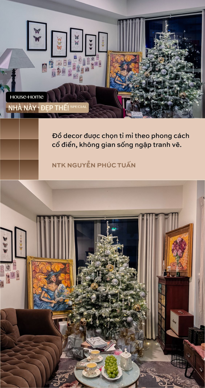 Bên trong căn hộ 5 tỷ của NTK Nguyễn Phúc Tuấn: Đồ decor xách tay từ Pháp, không gian hệt như triển lãm với toàn tranh tự vẽ - Ảnh 12.