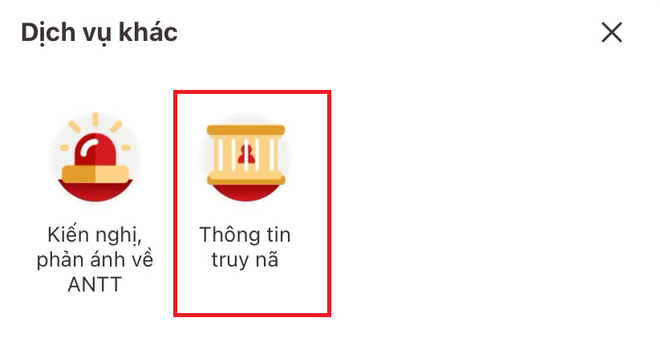 Hướng dẫn xem thông tin truy nã và tố giác tội phạm đang bị truy nã trên ứng dụng VNeID của Bộ Công An - Ảnh 2.