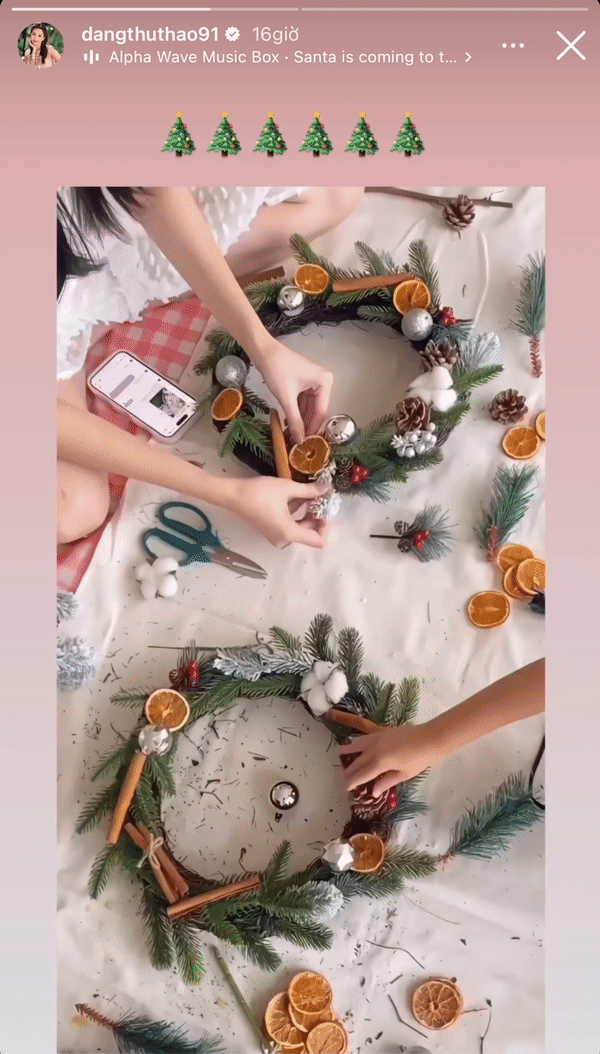 Thần tiên tỷ tỷ Đặng Thu Thảo flex sự đảm đang: Tự tay cùng con gái làm đồ handmade trang hoàng Giáng sinh - Ảnh 3.