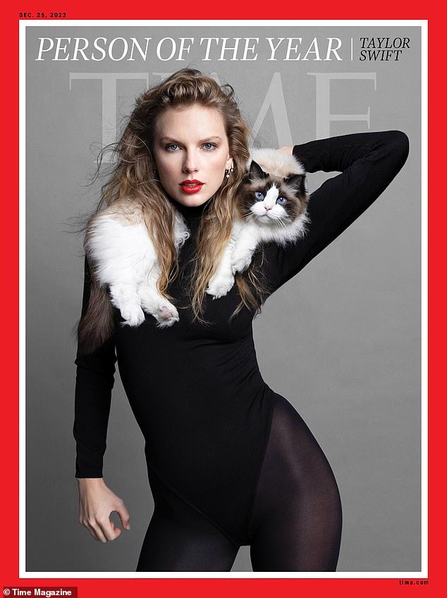 Mèo cưng mắt xanh quý hơn vàng của Taylor Swift mới xuất hiện sang trọng trên bìa tạp chí cùng chủ nhân, có giá trị ước tính 2.400 tỷ VNĐ - Ảnh 2.