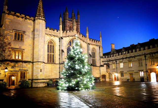 ĐH Oxford chơi lớn dựng cây thông Noel ngoài trời cho sinh viên sống ảo, tiệc Giáng sinh sang chảnh cũng rất là mê - Ảnh 7.