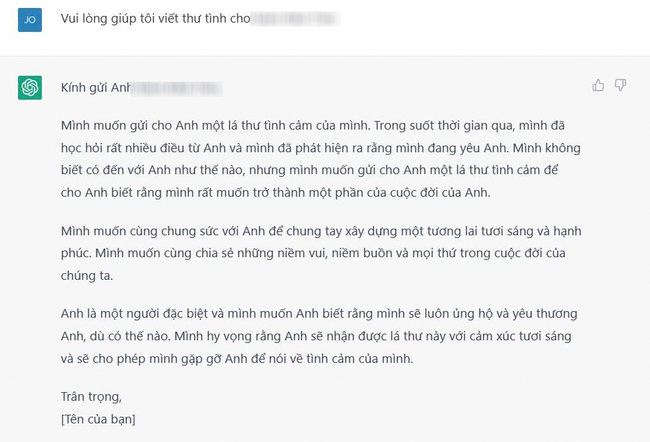 Ngại ngùng, lười suy nghĩ, nhiều đấng mày râu quyết định nhờ ChatGPT tỏ tình hộ trong ngày Valentine và cái kết không ngờ! - Ảnh 4.