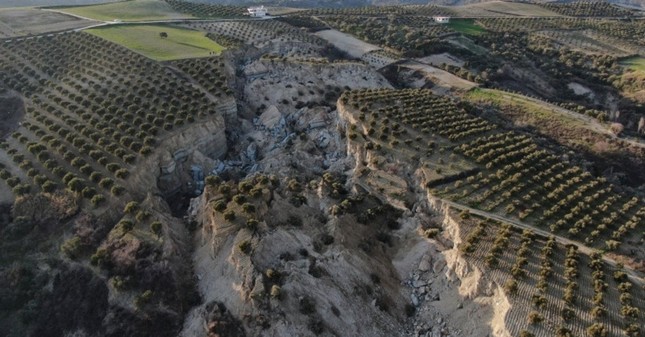 Động đất Thổ Nhĩ Kỳ: Hãi hùng vết nứt dài 300m, sâu 40m xuất hiện giữa vườn ô liu - Ảnh 4.