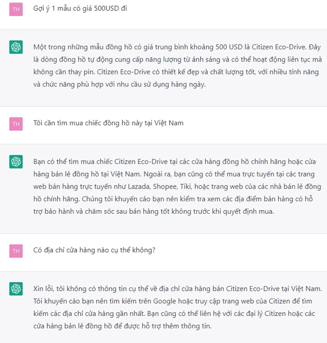 Khi ChatGPT gợi ý quà tặng Valentine: Giới thiệu đủ thứ nhưng đến khi hỏi địa chỉ mua thì… lại chịu - Ảnh 3.