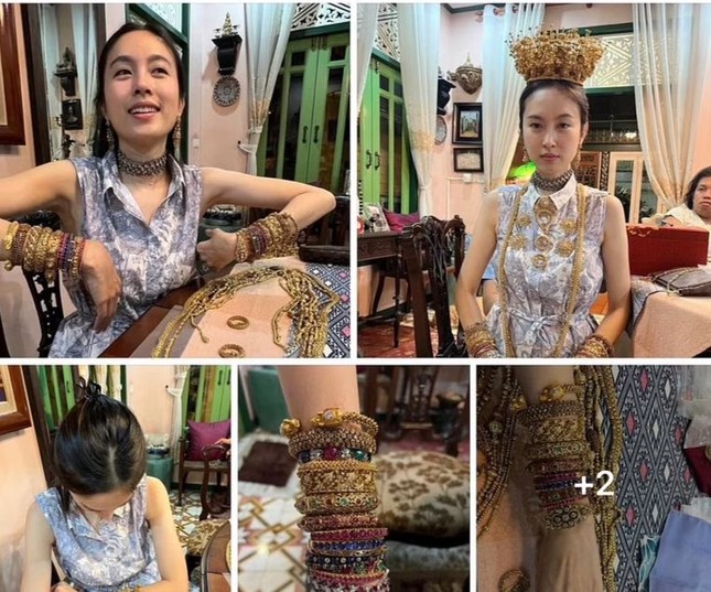 Vương miện vàng của Hoa hậu chuyển giới đẹp nhất Thái Lan trong ngày cưới - Ảnh 2.