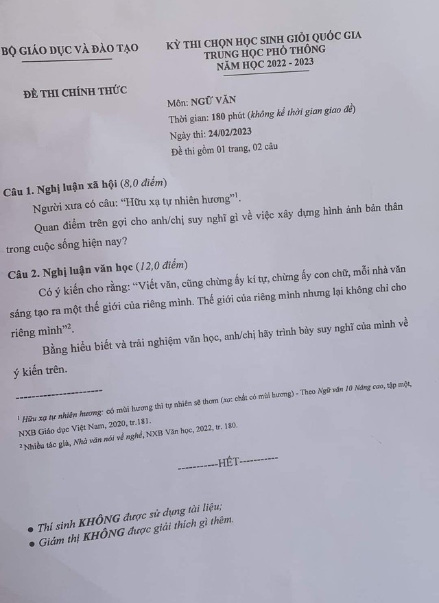 Bộ Giáo dục và Đào tạo Không có chuyện lộ đề thi môn Ngữ văn  VTVVN