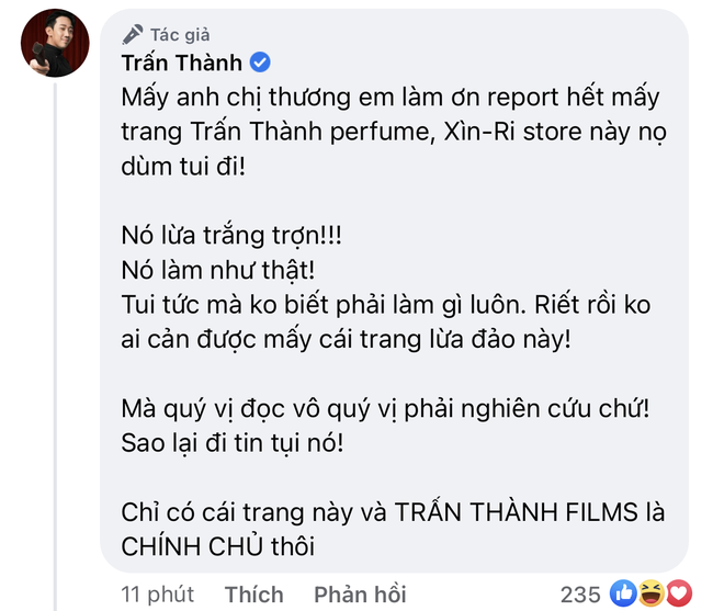 Trấn Thành bức xúc vì bị lợi dụng hình ảnh trắng trợn, nhấn mạnh 1 câu cảnh báo khán giả tránh bị lừa - Ảnh 3.