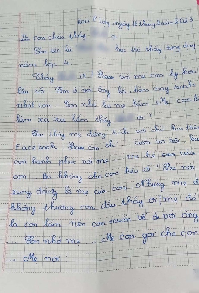 Cha mẹ ly hôn rồi có hạnh phúc mới, cô bé lớp 9 viết thư đầy xót xa gửi thầy giáo cũ: Sinh nhật con chẳng còn ai nhớ tới, con ước có ba có mẹ như bao người - Ảnh 2.