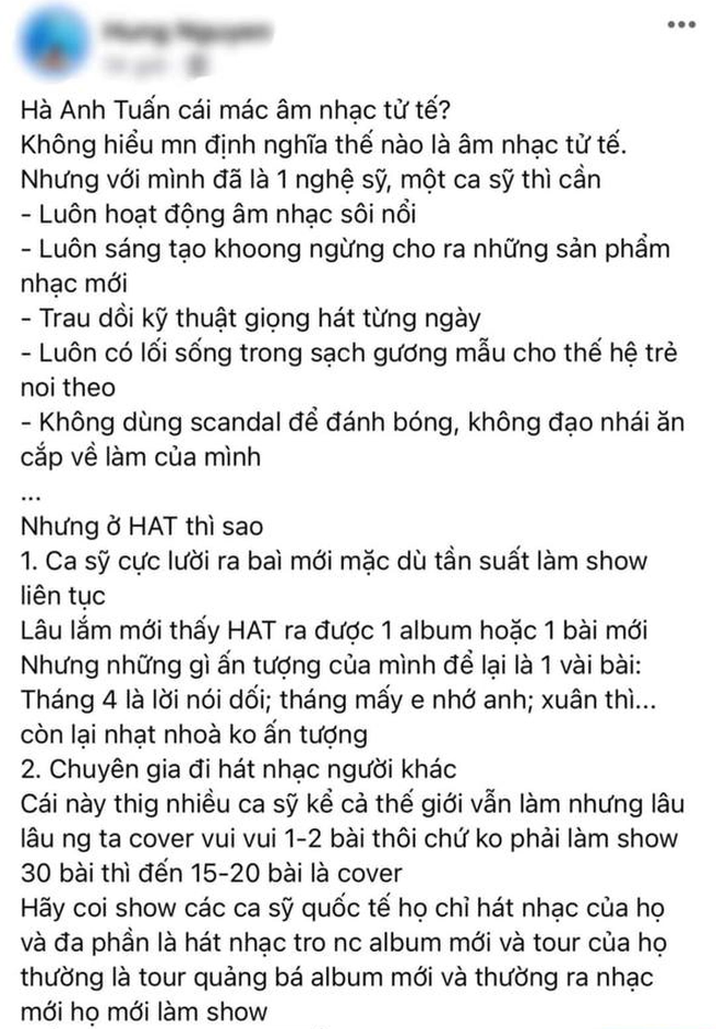 Kết thúc thành công concert Chân Trời Rực Rỡ, MXH vẫn rộ lên tranh cãi về chuyện hát cover và âm nhạc tử tế của Hà Anh Tuấn - Ảnh 5.