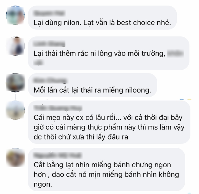 Tranh cãi chuyện cắt bánh chưng, bánh tét bằng dao quấn màng bọc thực phẩm: Kẻ khen mẹo hay, người chê hại môi trường - Ảnh 4.