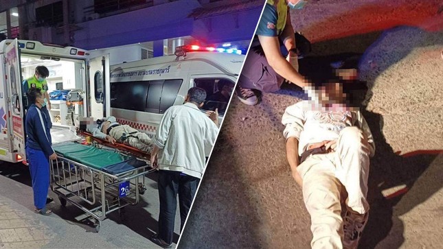 Cả đội b&oacute;ng Th&aacute;i Lan đ&aacute;nh người nhập viện - Ảnh 1.