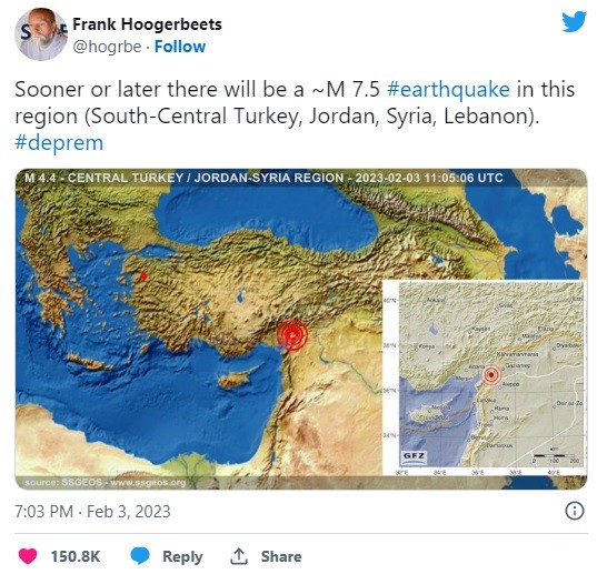 Nhà nghiên cứu dự đoán đúng trận động đất ở Thổ Nhĩ Kỳ trước đó 3 ngày  - Ảnh 1.