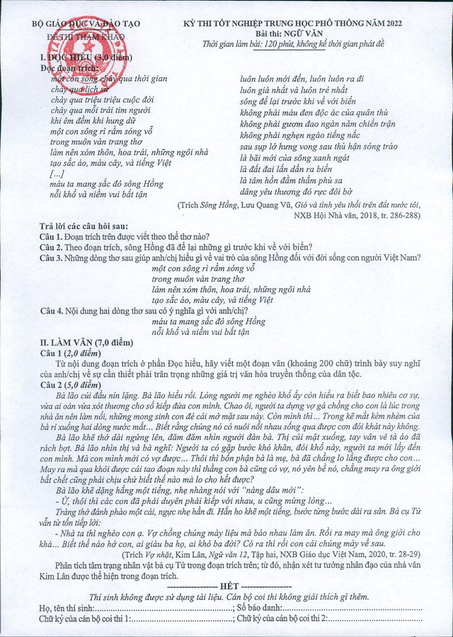 Đề thi đua minh họa chất lượng tốt nghiệp trung học phổ thông năm 2023 môn Ngữ văn - Hình ảnh 3.