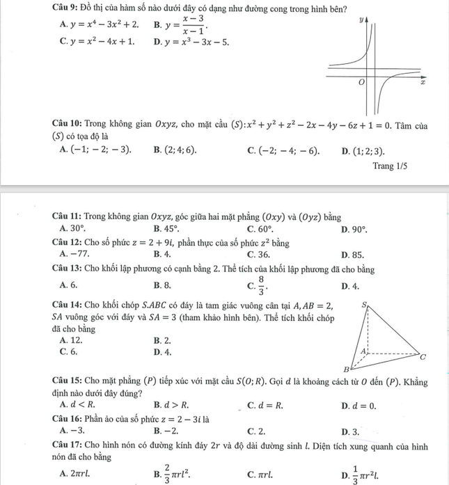 Bộ GD&ĐT công bố đề Toán minh họa: Lưu ý những gì, cách nào để đạt điểm cao? - Ảnh 2.