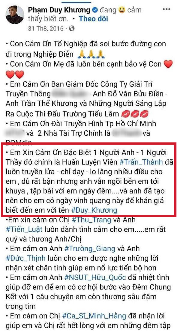 Duy Khương phủ nhận mối quan hệ thầy trò với Trấn Thành, netizen tung bằng chứng chỉ trích ăn cháo đá bát - Ảnh 4.