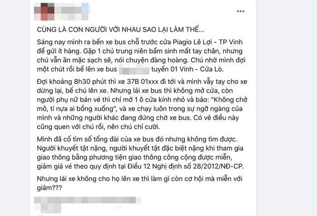 Hình ảnh tài xế xe buýt bỏ rơi người khuyết tật khiến cộng đồng mạng bức xúc - Ảnh 2.