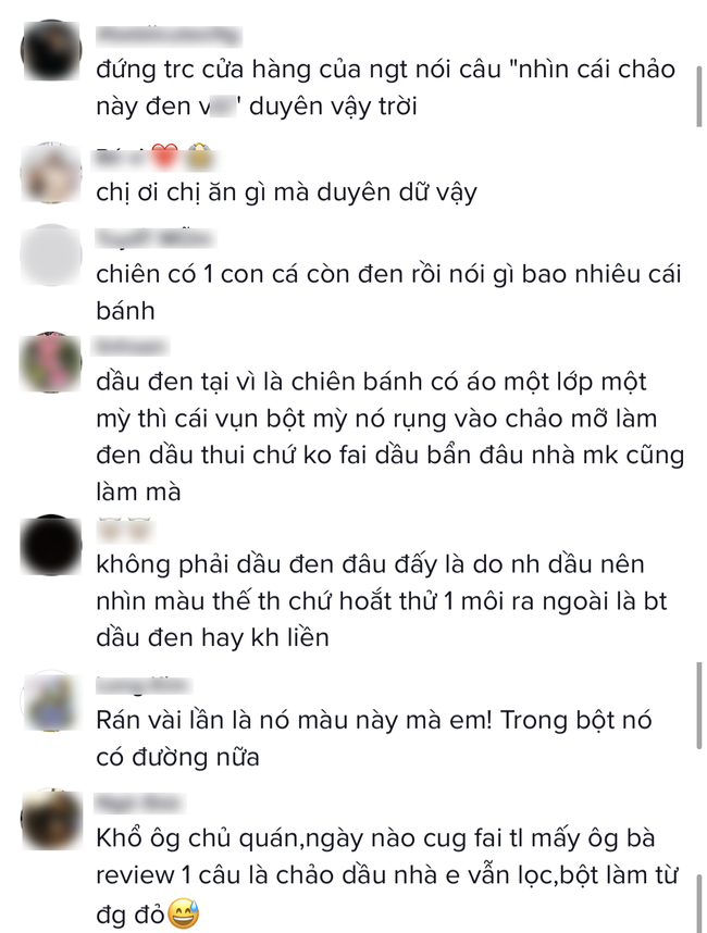 TikToker đứng trước cửa hàng quẩy rán và chê chảo dầu đen khiến dân tình bức xúc: Có duyên vậy? - Ảnh 2.