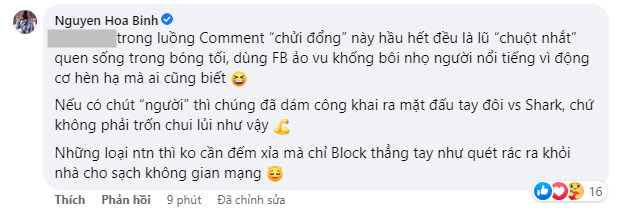 Shark Bình lại vì Phương Oanh mà ra mặt mắng antifan là chuột nhắt - Ảnh 2.