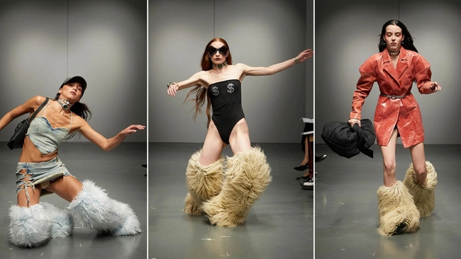 Hai show độc dị ở Paris Fashion Week 2023: Quần áo biến hình vì ánh sáng, sân khấu đổ sập khiến khách mời tá hoả - Ảnh 8.