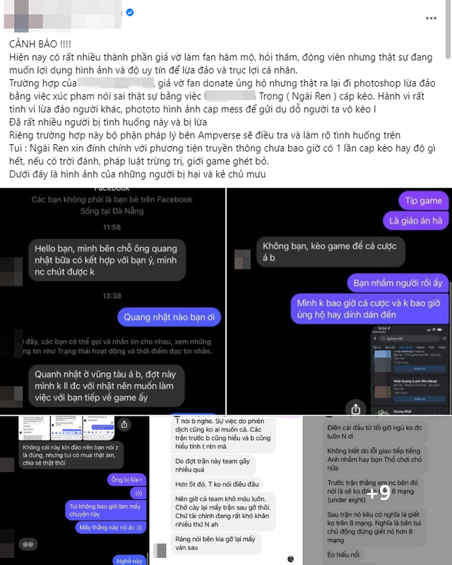 Bị mạo danh để lừa đảo, HLV Ren tuyên bố gây sốc - Ảnh 3. Bị mạo danh để lừa đảo, HLV Ren tuyên bố gây sốc - Ảnh 3.