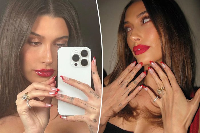 Hailey Bieber dù bị ghét vẫn khiến người ta chạy theo 5 trend nail do cô lăng xê - Ảnh 4.