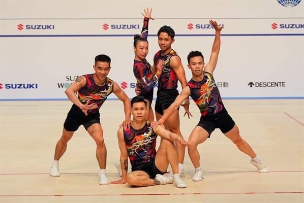 Đội tuyển aerobic Việt Nam đoạt HCV thế giới trước thềm SEA Games 32 - Ảnh 1.